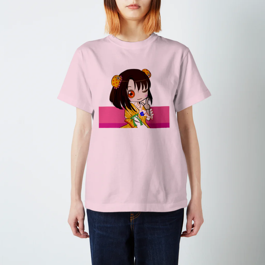 なないろlatte*の向日葵色の乙女🌻*pink スタンダードTシャツ