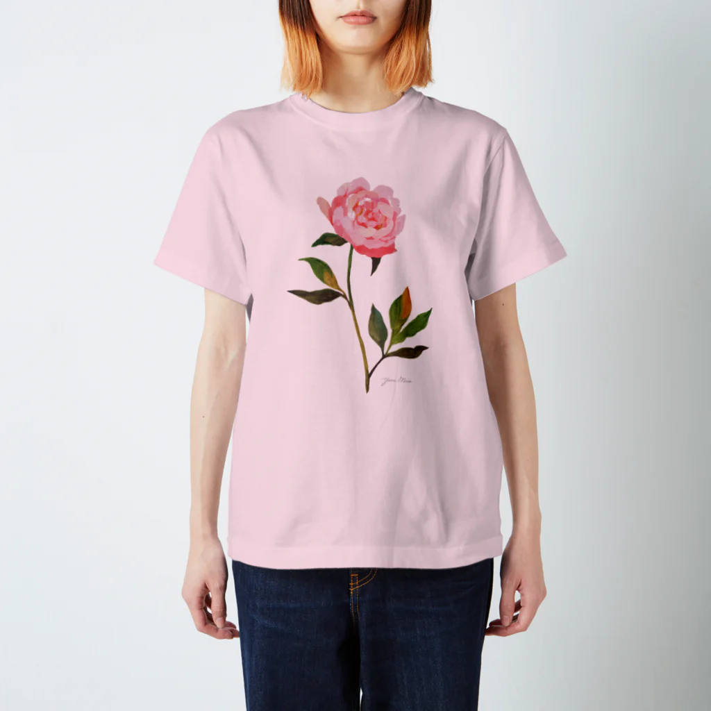 YURI MIUの芍薬 ＊ Pink Peony 02 Regular Fit T-Shirt