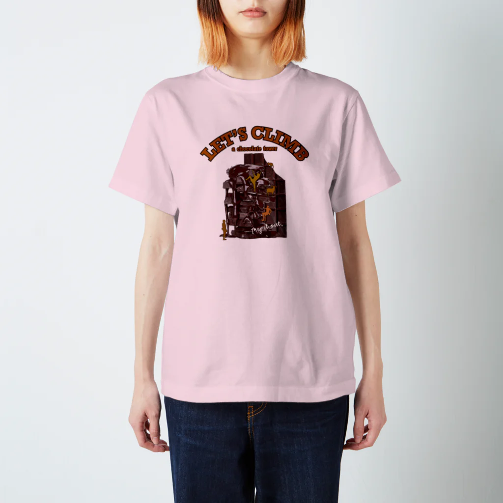 HIGEQLOのClimbing chocolate tower Regular Fit T-Shirt