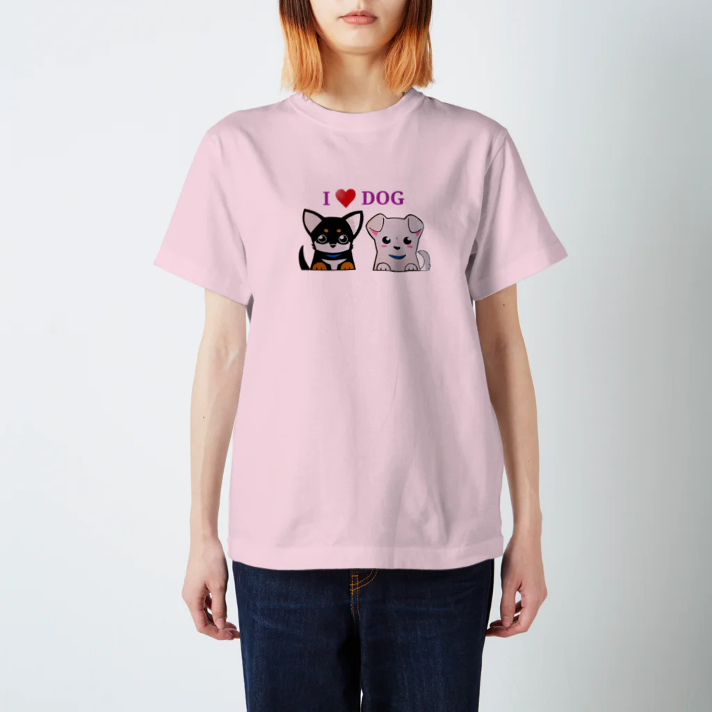 ボンちゃんの家のI♥DOG 吹雪＆小次郎 Regular Fit T-Shirt