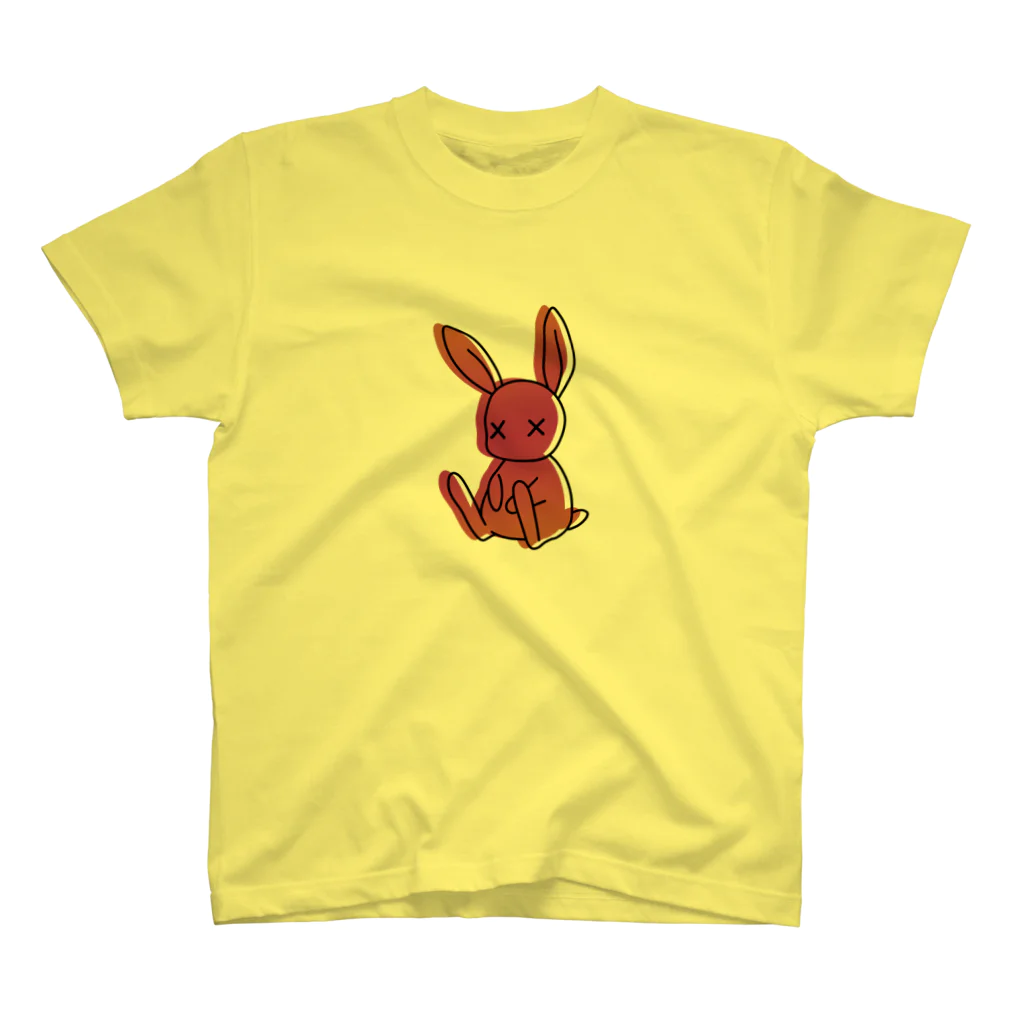 Rabbitflowerのガス欠うさ（ピンク） Regular Fit T-Shirt