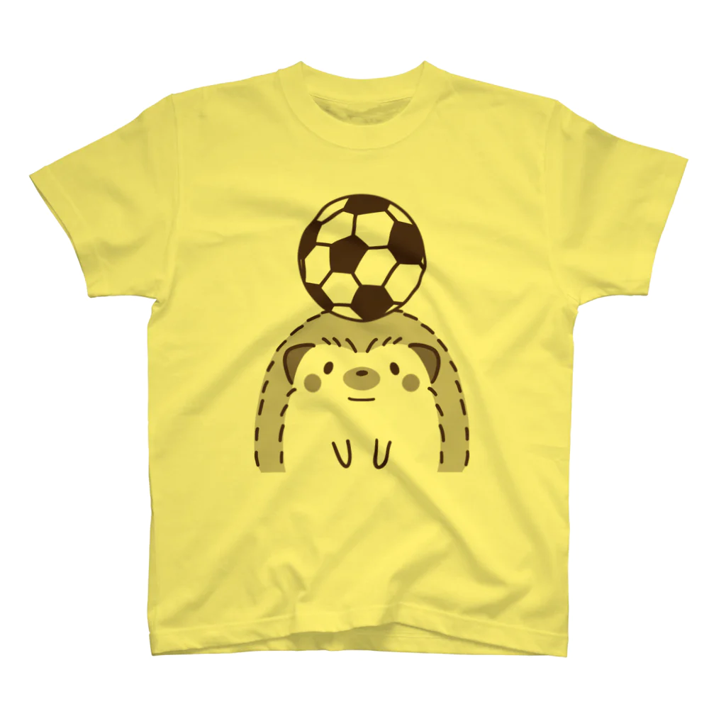 lemonysnow/ハリネズミグッズのハリネズミとサッカー スタンダードTシャツ