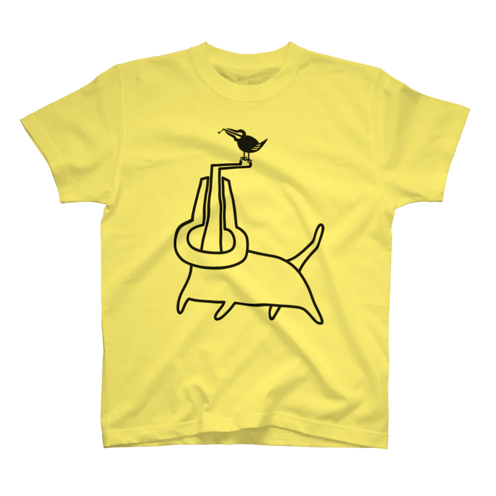 山崎口琴製作所の口琴猫と口琴鳥 スタンダードTシャツ
