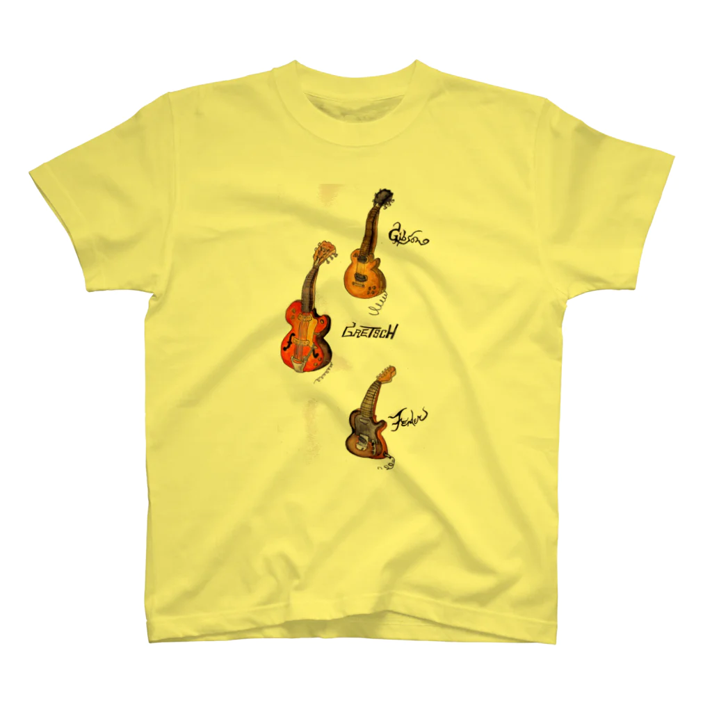 栗原進@夢の空想画家のguitars Regular Fit T-Shirt