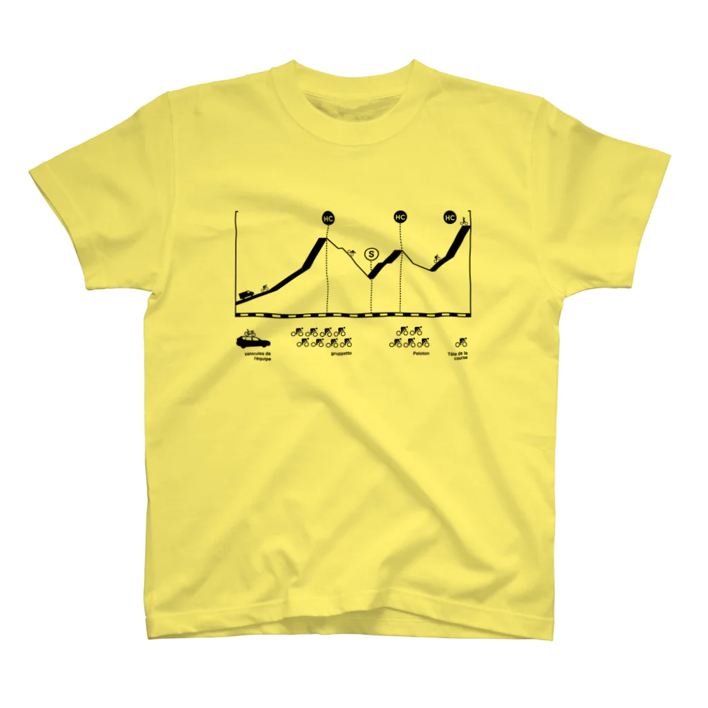 Amateur Academyの超級山岳T（印刷色：ブラック）  スタンダードTシャツ