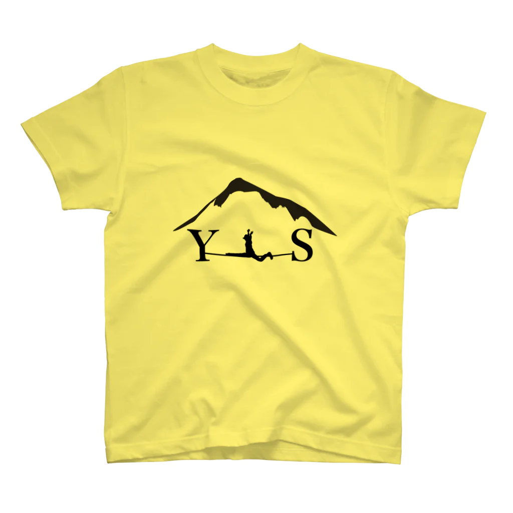 YASHIMA-SLACKLINESのYSスプレッド-ブラック Regular Fit T-Shirt