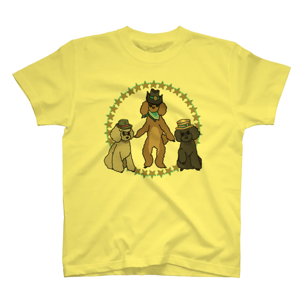 ヤマノナガメのThe 3 poodles Regular Fit T-Shirt
