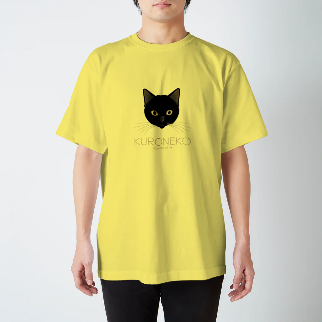 Baby Tigerのねこラブ・黒猫 Regular Fit T-Shirt