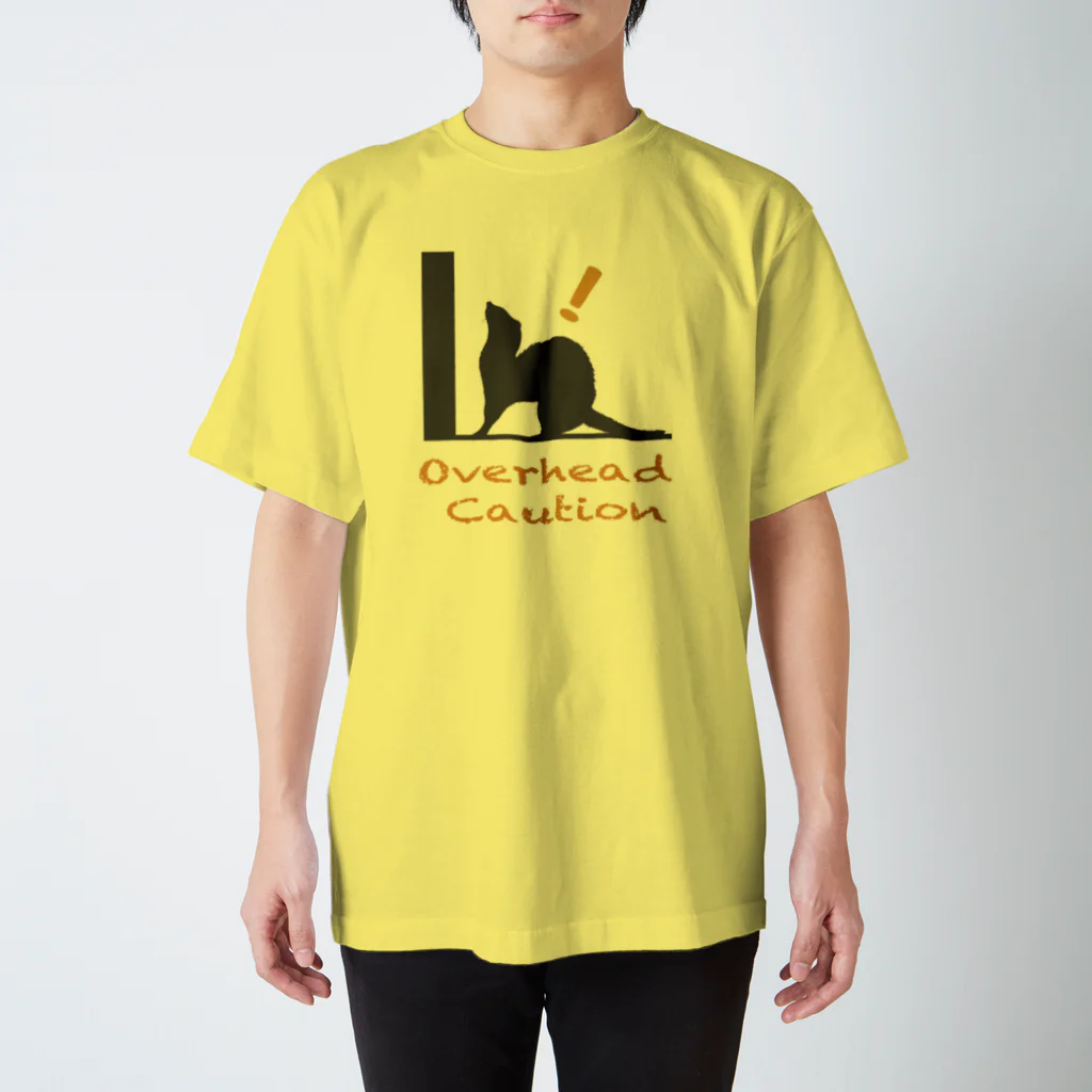 sasabayashi8の頭上注意イタチ スタンダードTシャツ