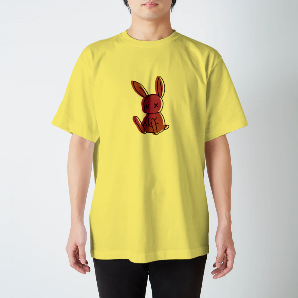 Rabbitflowerのガス欠うさ（ピンク） Regular Fit T-Shirt