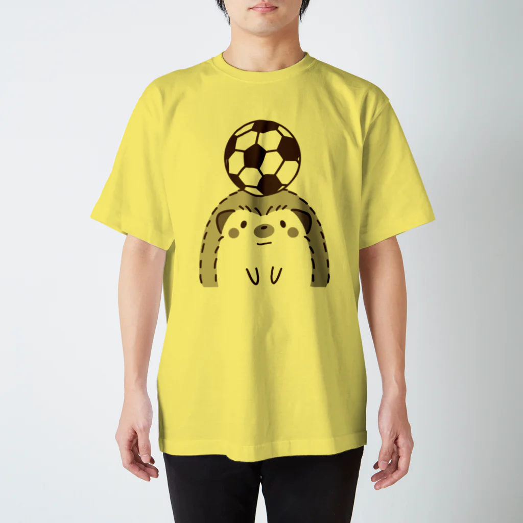 lemonysnow/ハリネズミグッズのハリネズミとサッカー スタンダードTシャツ