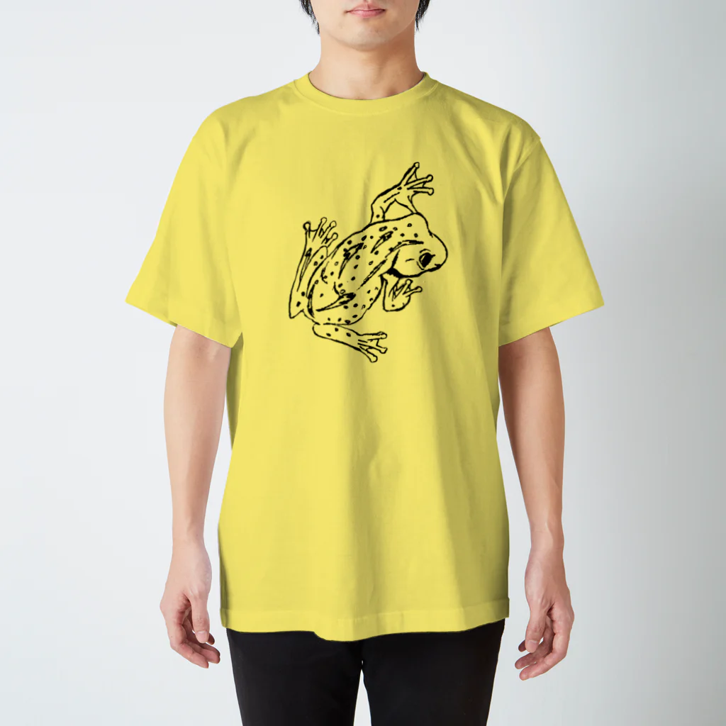 式日レコード - Shukijitsu Recordsのモノクロフロッグ Regular Fit T-Shirt