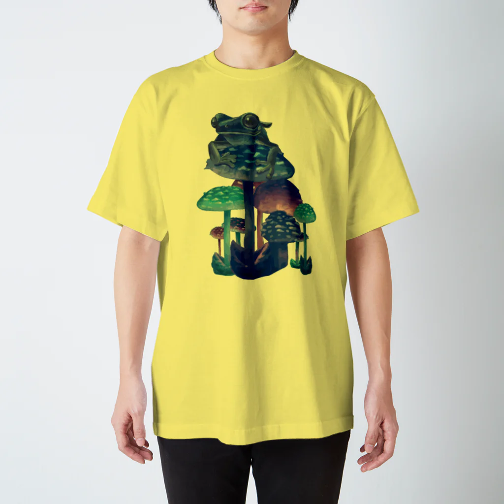 引田玲雄 / Reo Hikitaのキノコとカエル スタンダードTシャツ