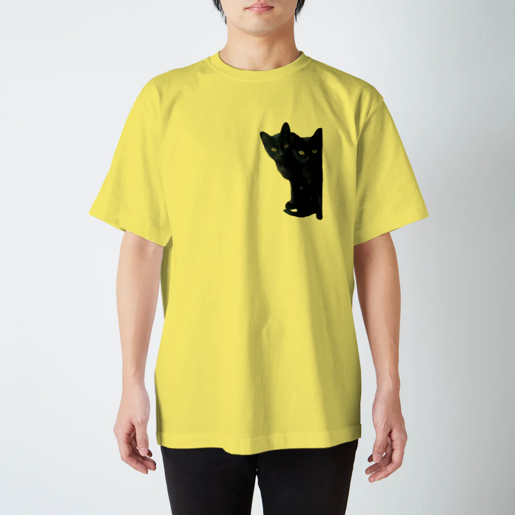 ちばっちょ【ち畳工房&猫ねこパラダイス】の黒猫は見た スタンダードTシャツ