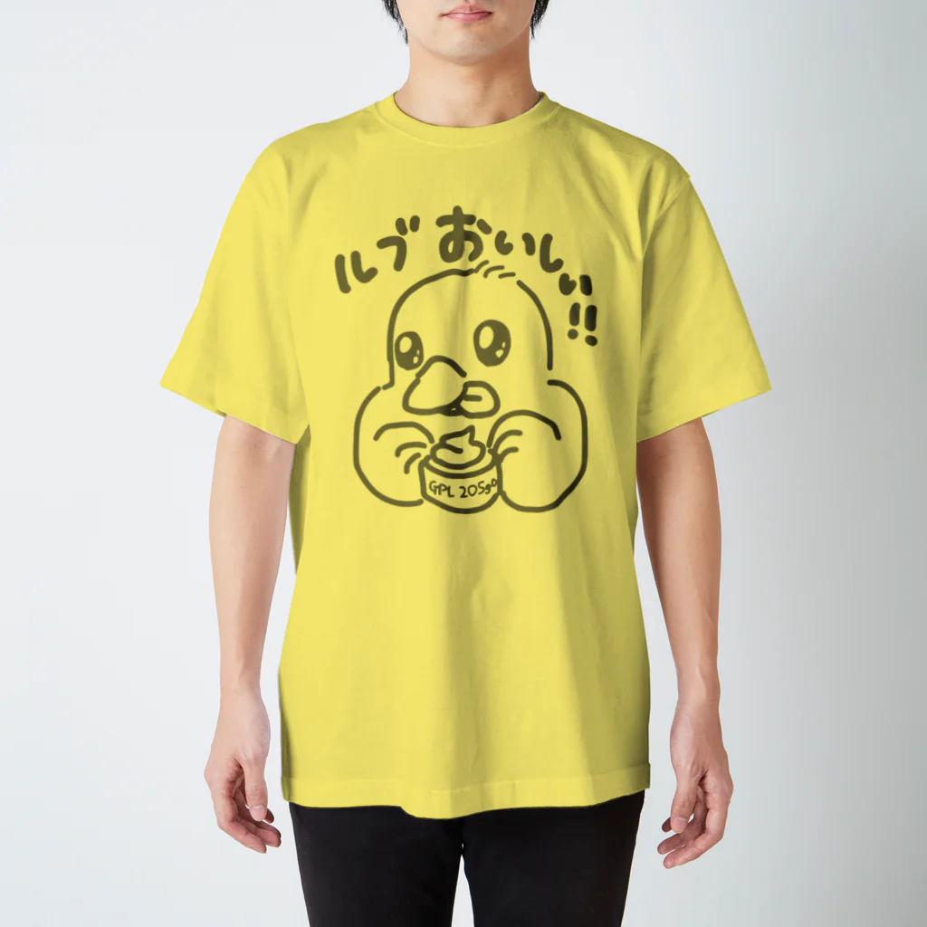 💿ⒸⒹ-ⓇⓄⓂ︎📀のルブおいしい！！モノクロver. スタンダードTシャツ