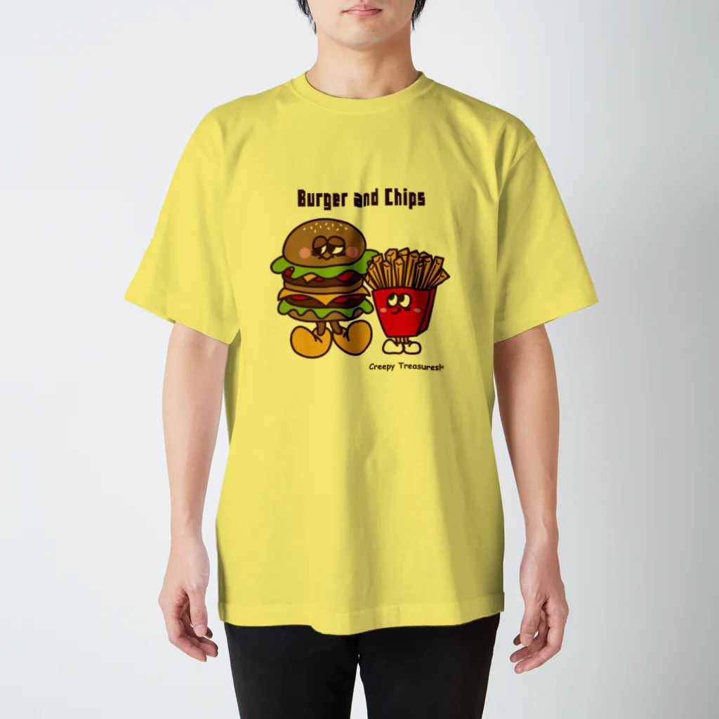 Creepy Treasures!のBurger and Chips Regular Fit T-Shirt