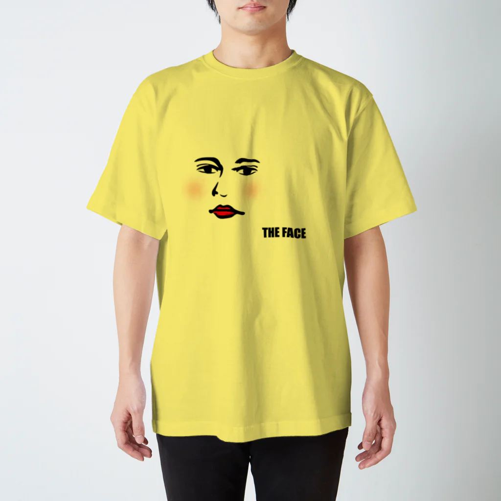 サラスズのTHE FACE 頬紅・口紅バージョン スタンダードTシャツ