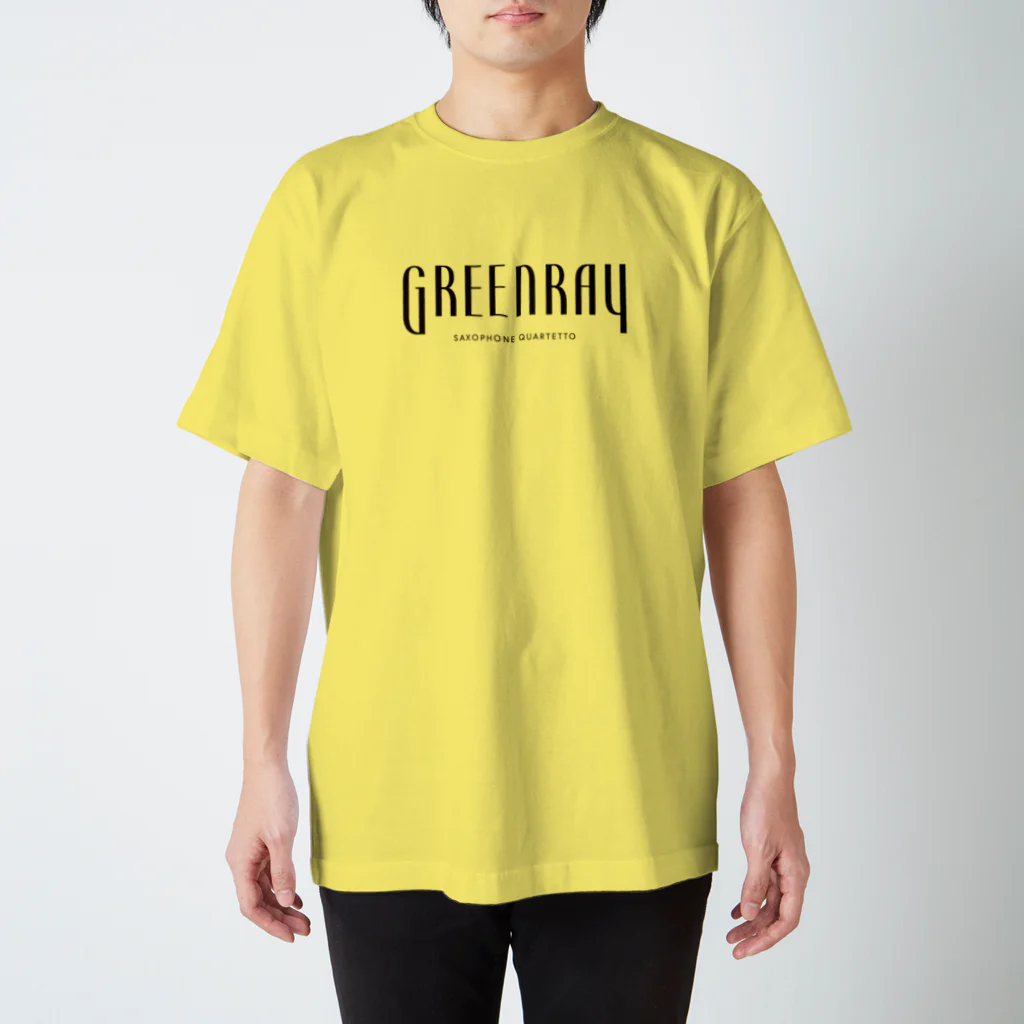 Green Ray Saxophone Quartet公式グッズ♪の【黒ロゴ横長】ぐりーんれい スタンダードTシャツ