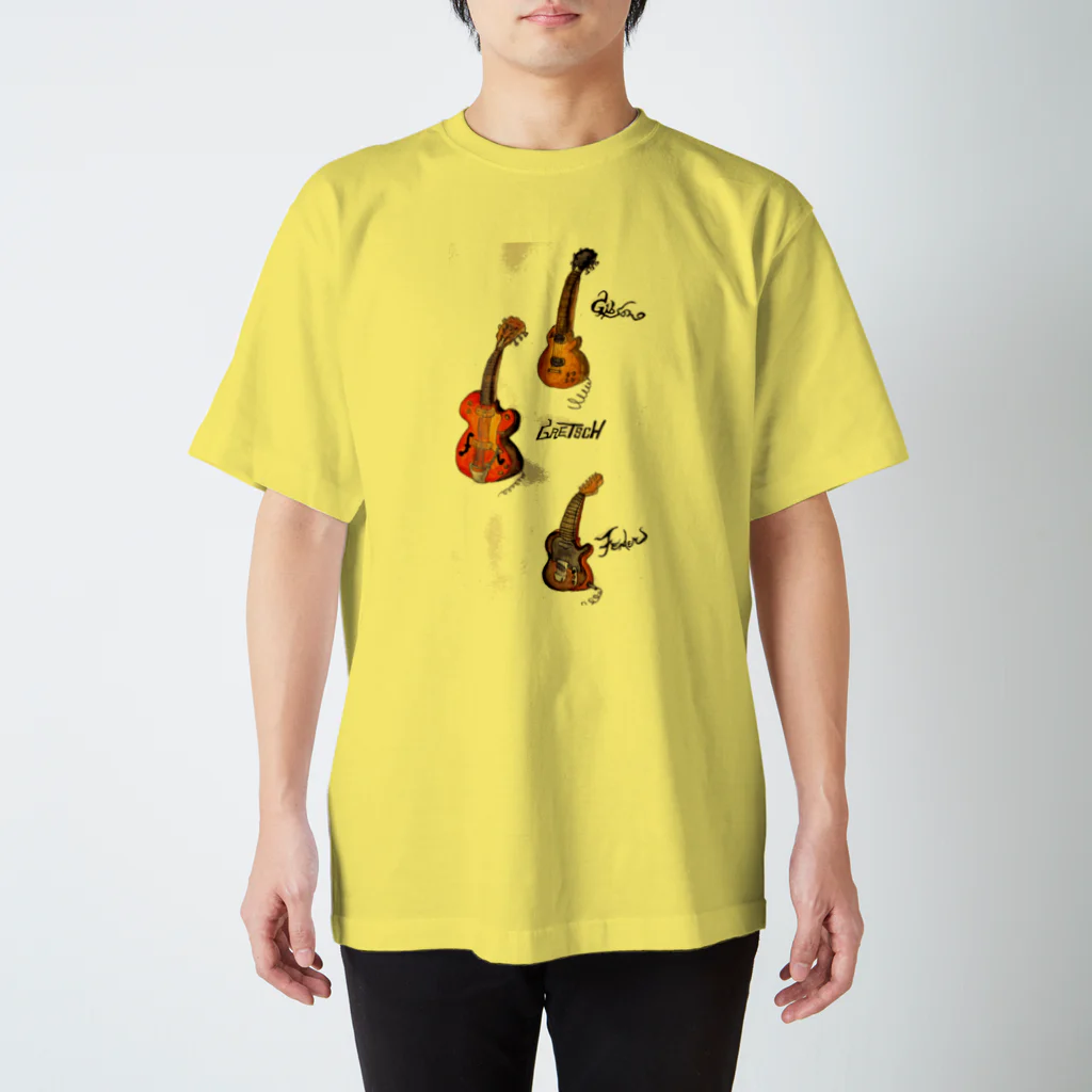 栗原進@夢の空想画家のguitars Regular Fit T-Shirt