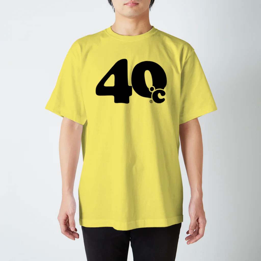 シンプルロゴtシャツbyアンディの40℃シンプルロゴtシャツ（黒文字） Regular Fit T-Shirt