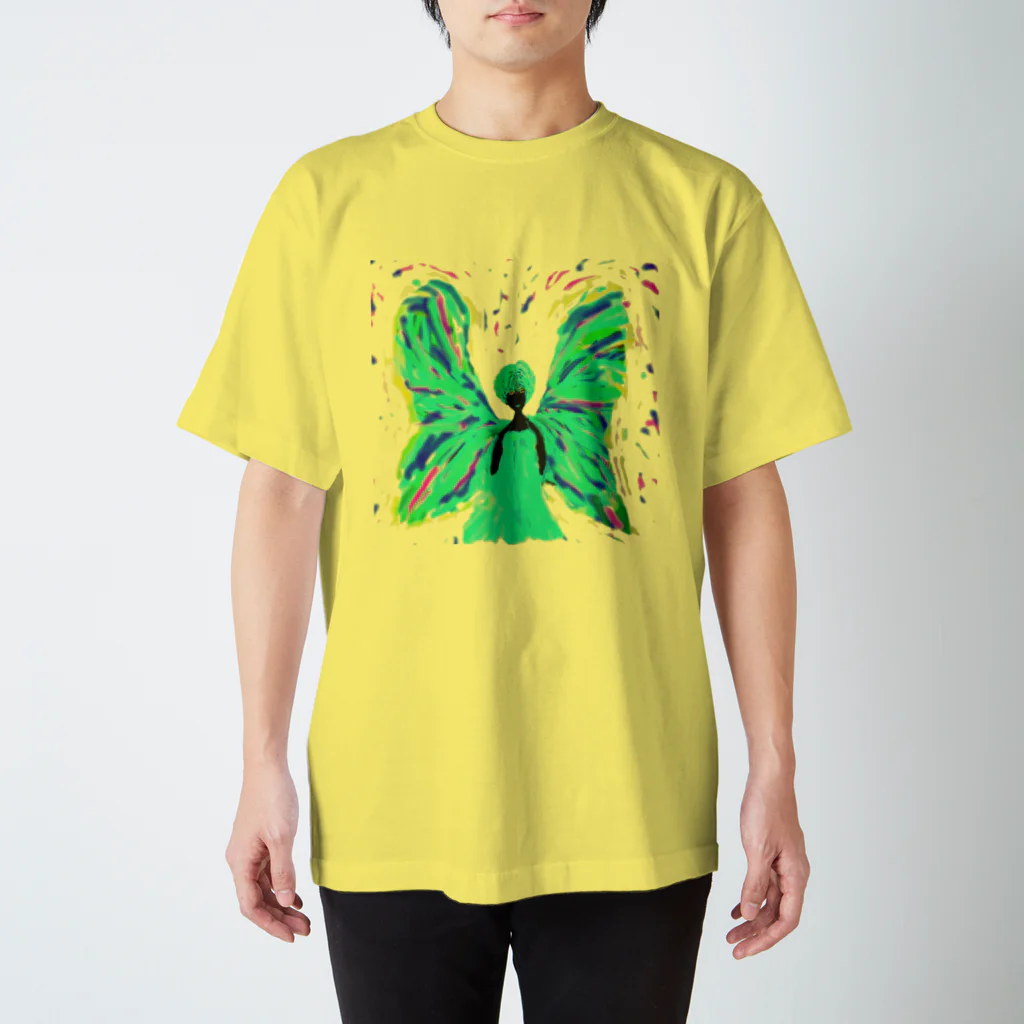 むちまるのRainbow Butterfly(blue スタンダードTシャツ