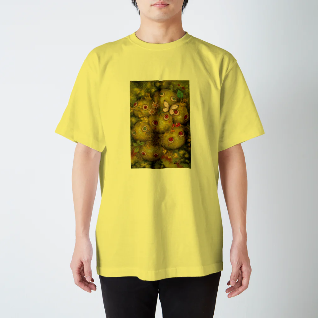 D.アラキの異世界部屋【SUZURI店】のコケダマたち Regular Fit T-Shirt