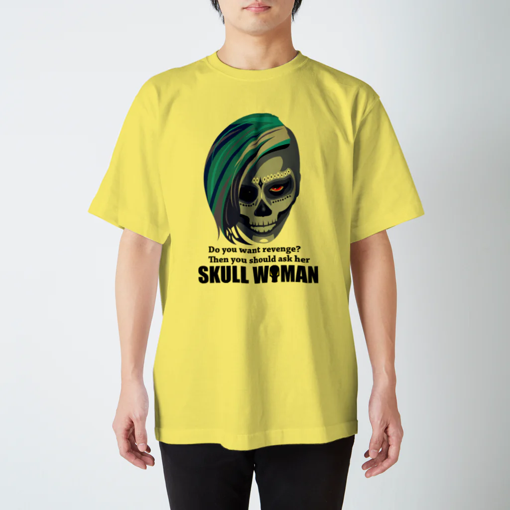 月が輝くこんな夜にのSkull woman スタンダードTシャツ