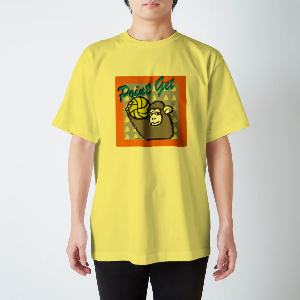 トリタツ工房のサルのポイントゲット スタンダードTシャツ