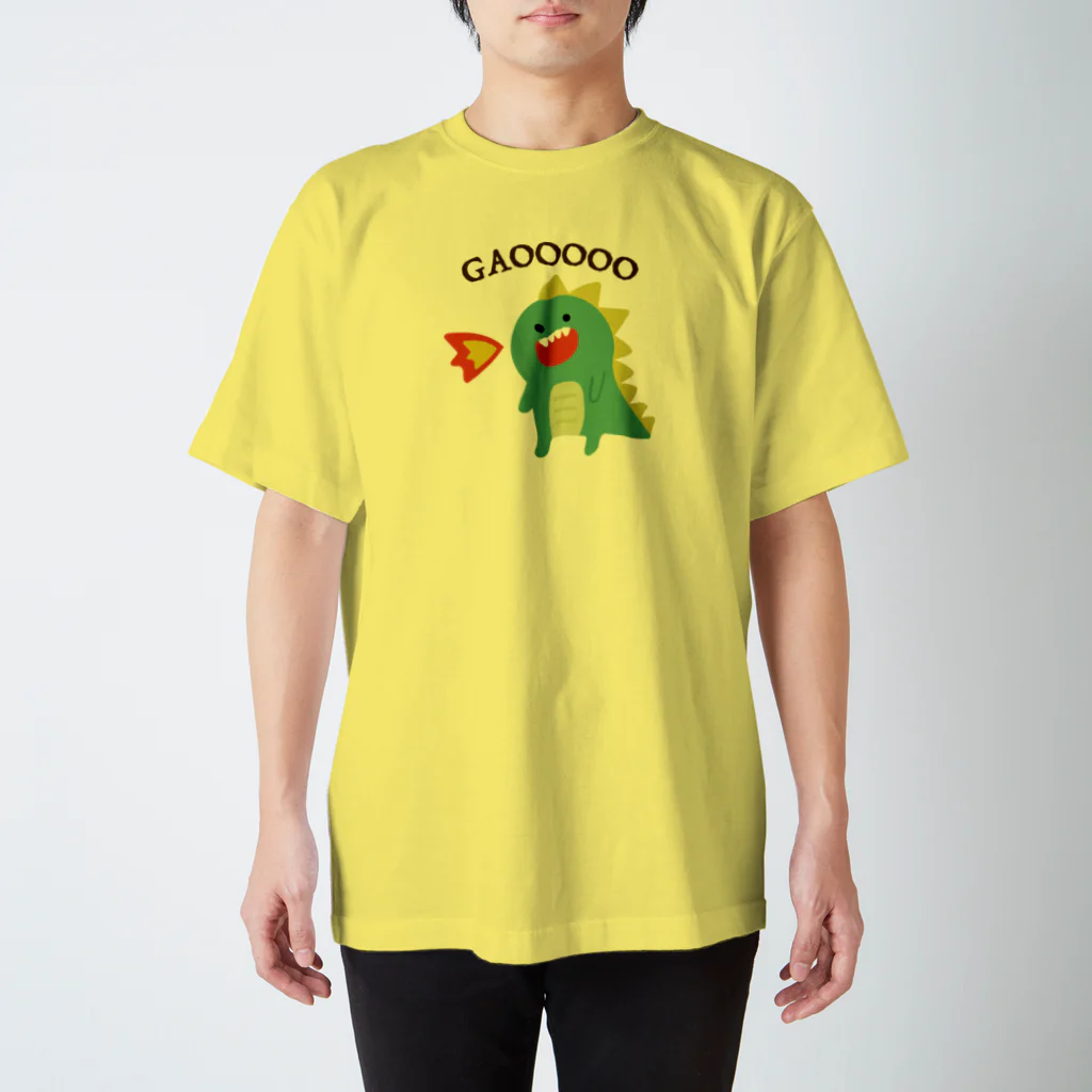 ごはんはおいしいの恐竜さんGAOOOO スタンダードTシャツ