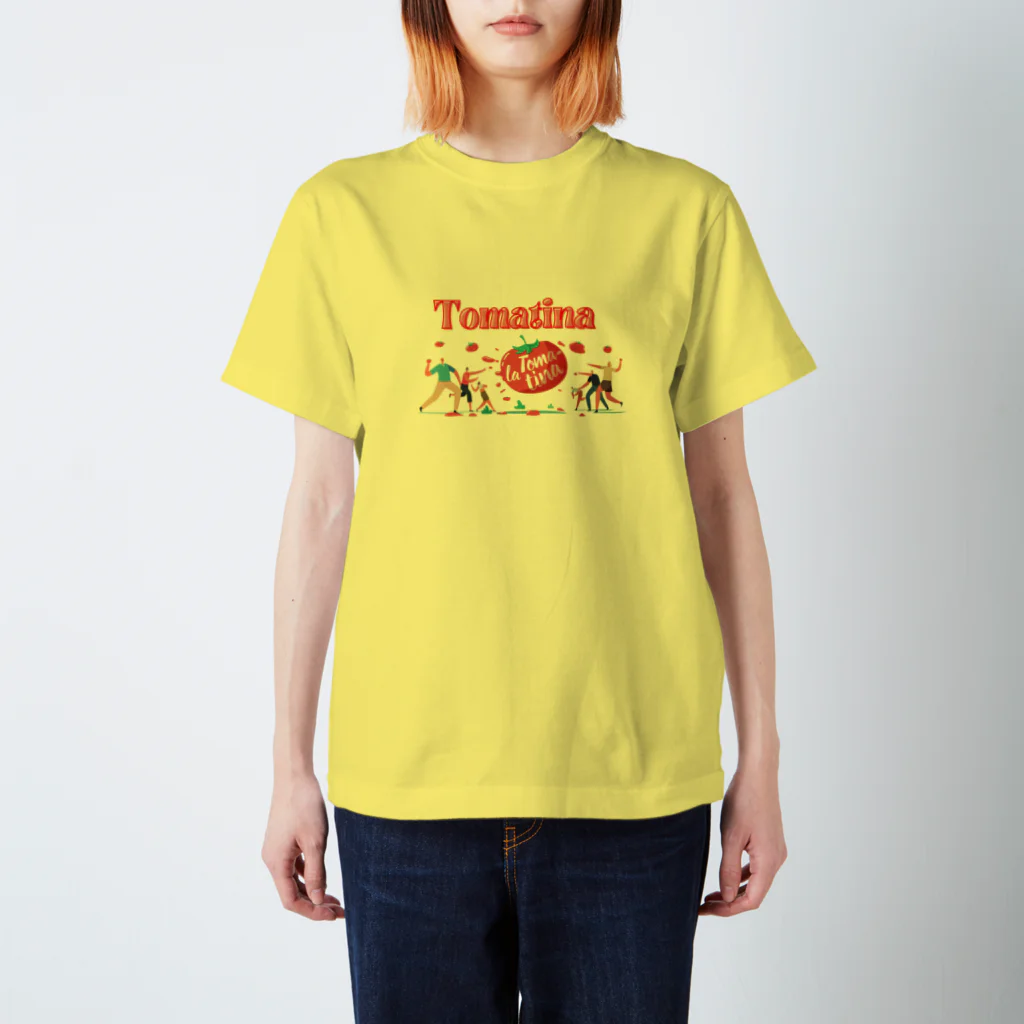 FIND SPAINのトマト祭りTシャツ【スペイン語Tシャツ】 Regular Fit T-Shirt