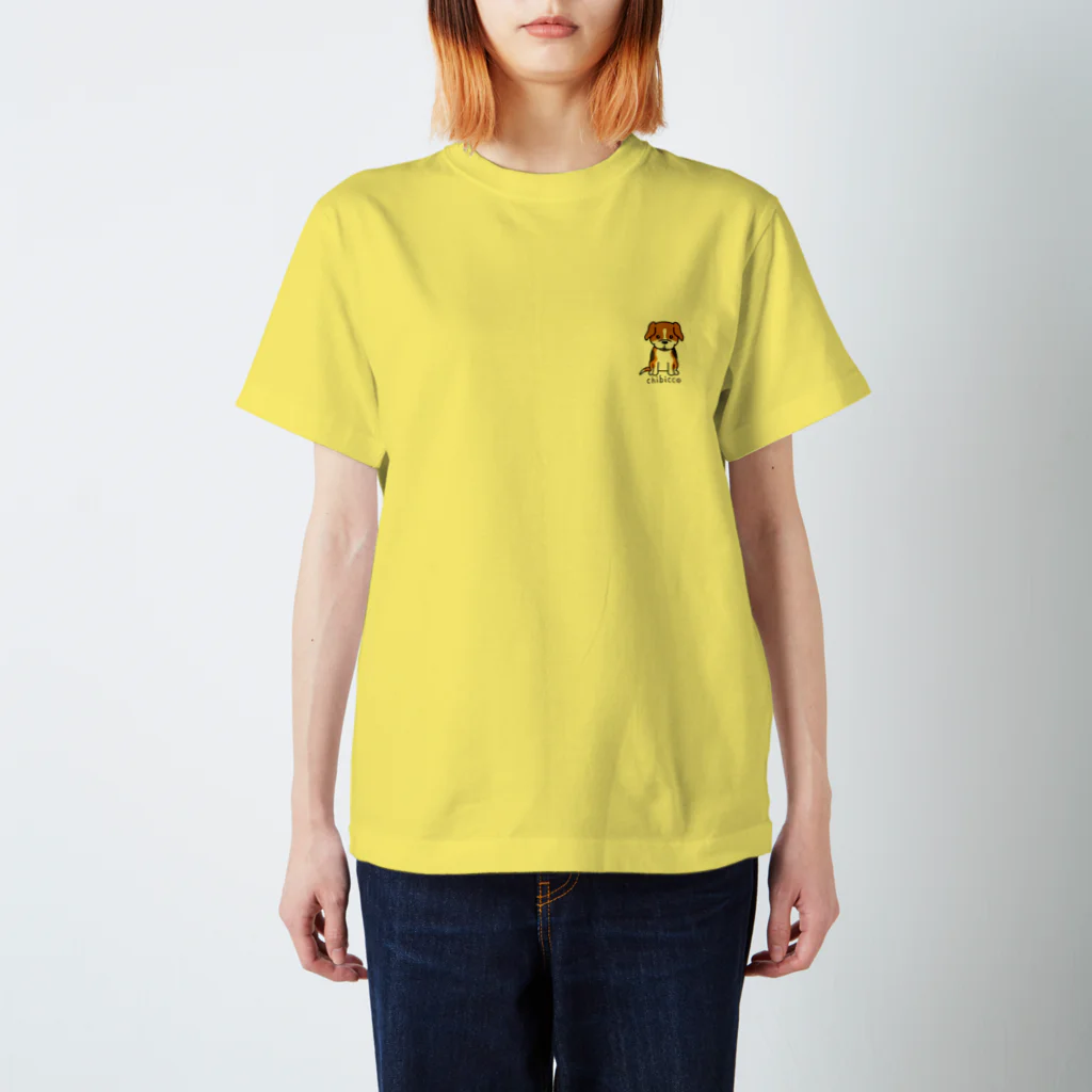 KAORIN’s TV 【ちびっこ】のぽっつんビーグル chibicco (黒文字) Regular Fit T-Shirt