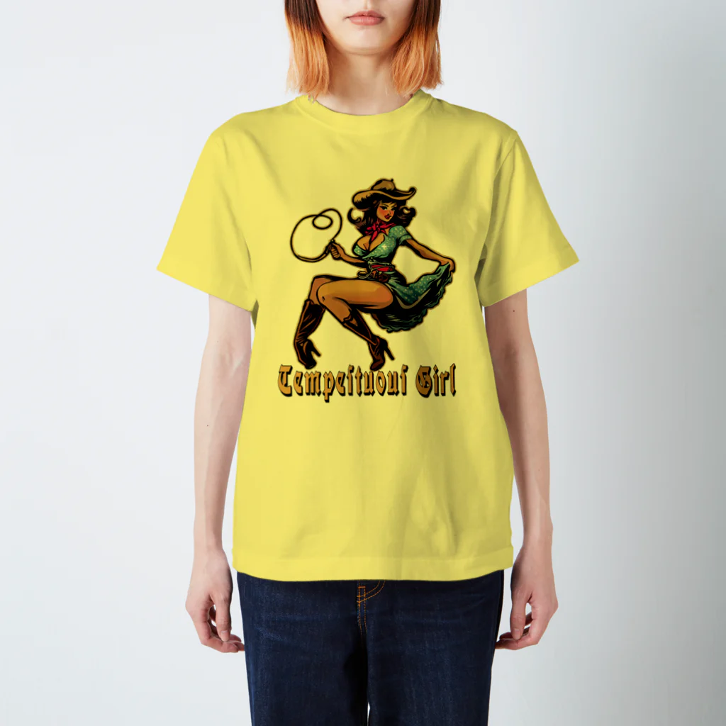 islandmoon13のCOWGIRL　じゃじゃ馬娘　tempestuous girl スタンダードTシャツ