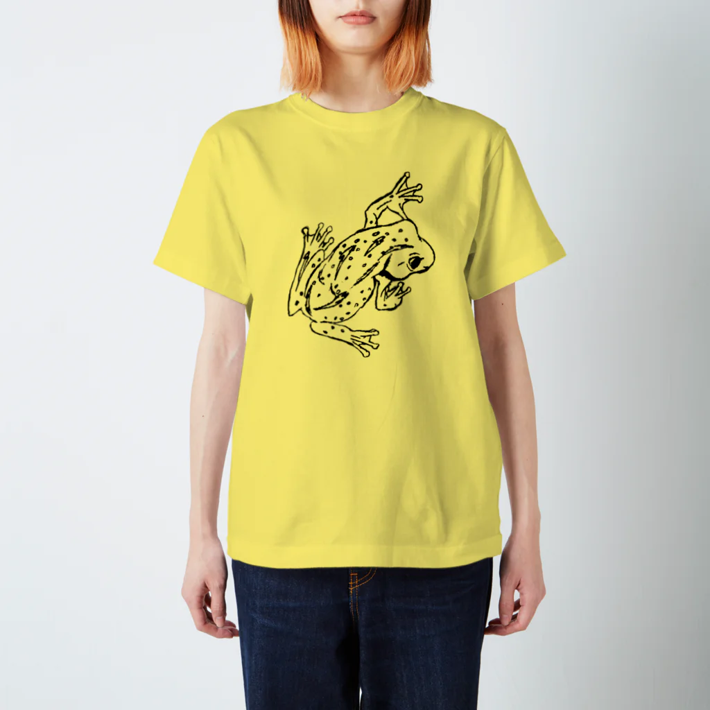 式日レコード - Shukijitsu Recordsのモノクロフロッグ Regular Fit T-Shirt