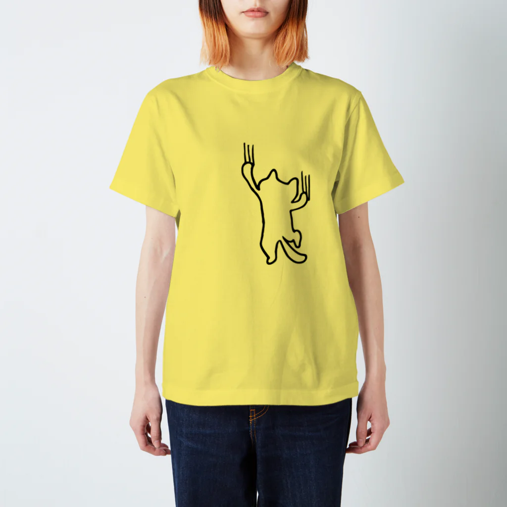 LIFE writerのよじ登る猫 スタンダードTシャツ