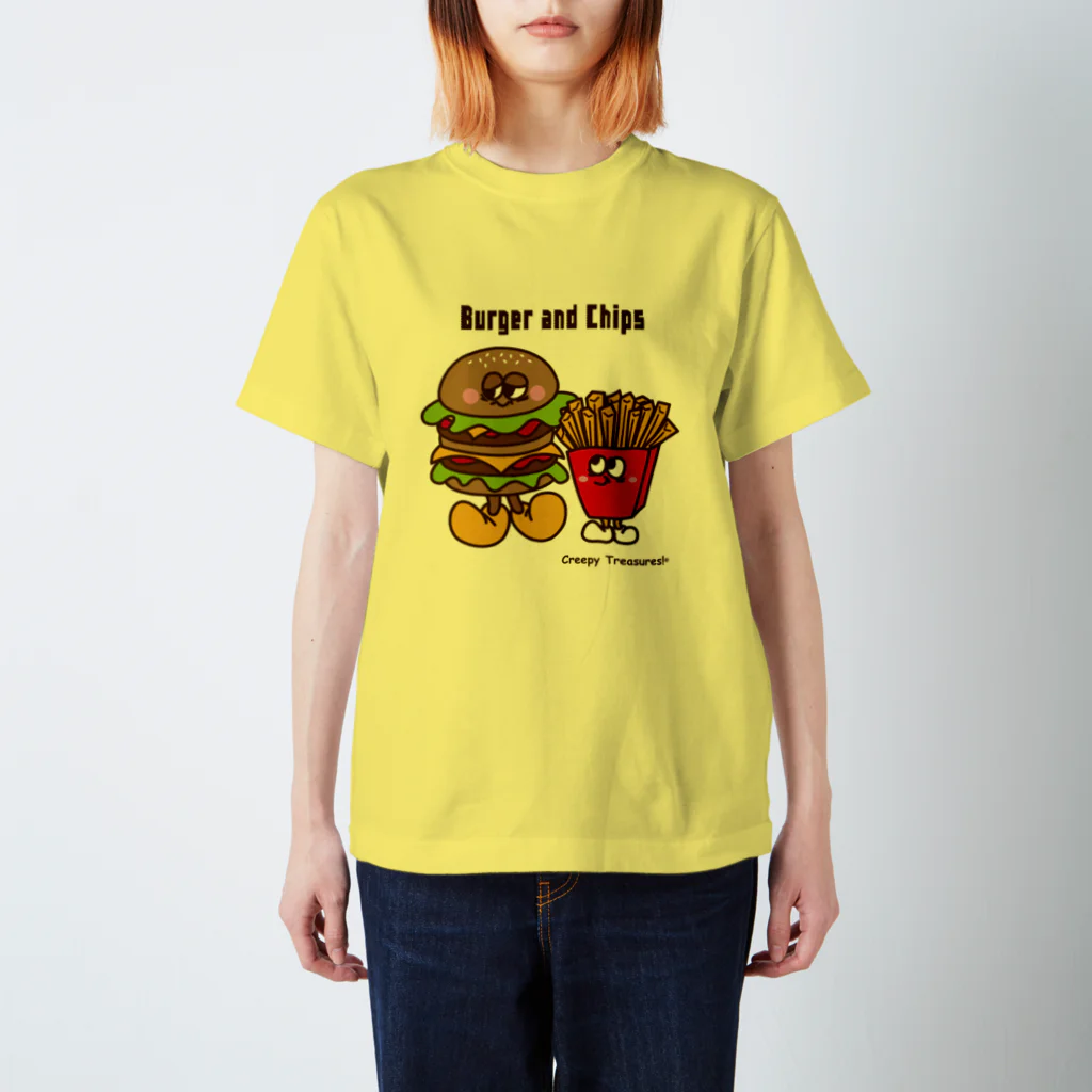 Creepy Treasures!のBurger and Chips Regular Fit T-Shirt