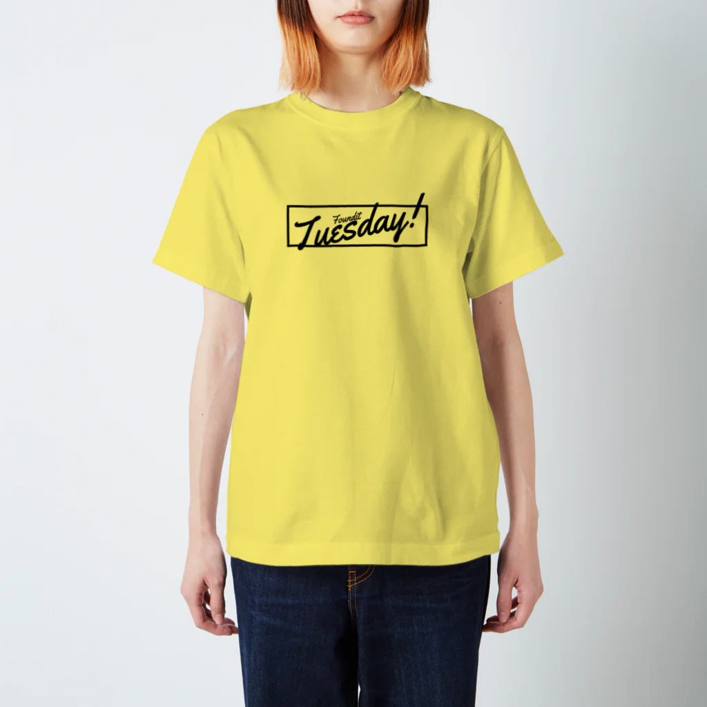 FounditのTuesday!(black) Regular Fit T-Shirt