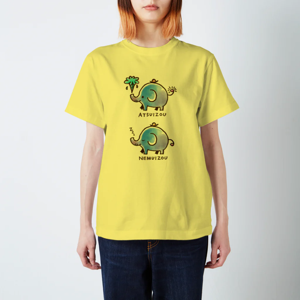 ことり屋のATSUIZOUとNEMUIZOU スタンダードTシャツ