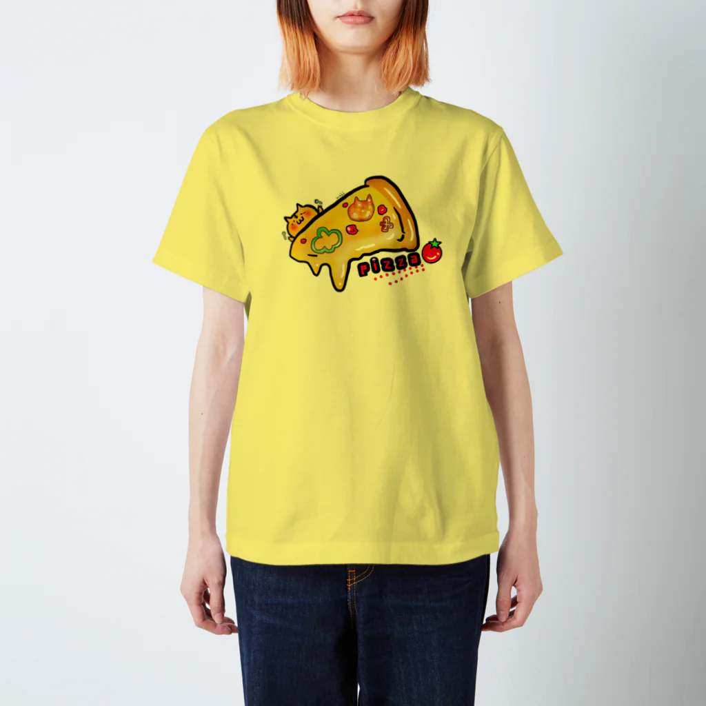 まめのき。のねこピザ① スタンダードTシャツ