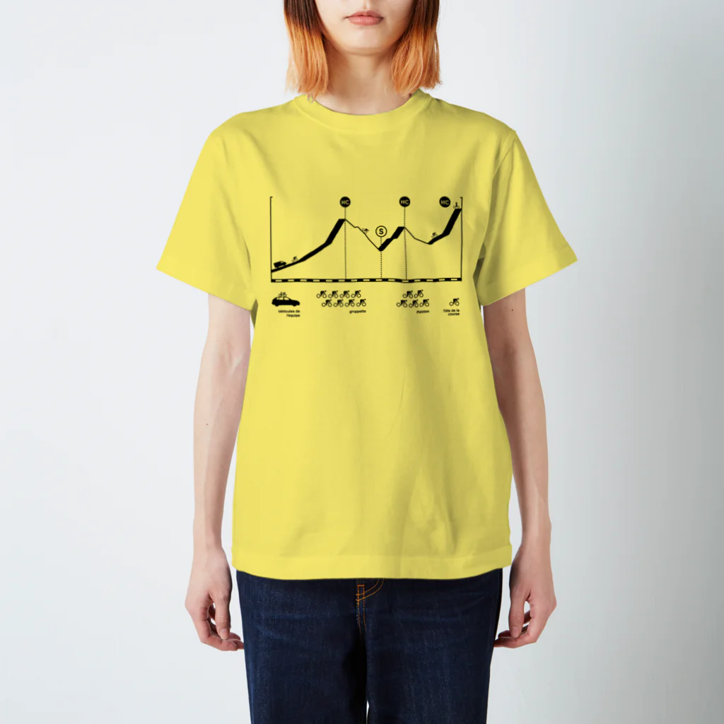 Amateur Academyの超級山岳T（印刷色：ブラック）  スタンダードTシャツ