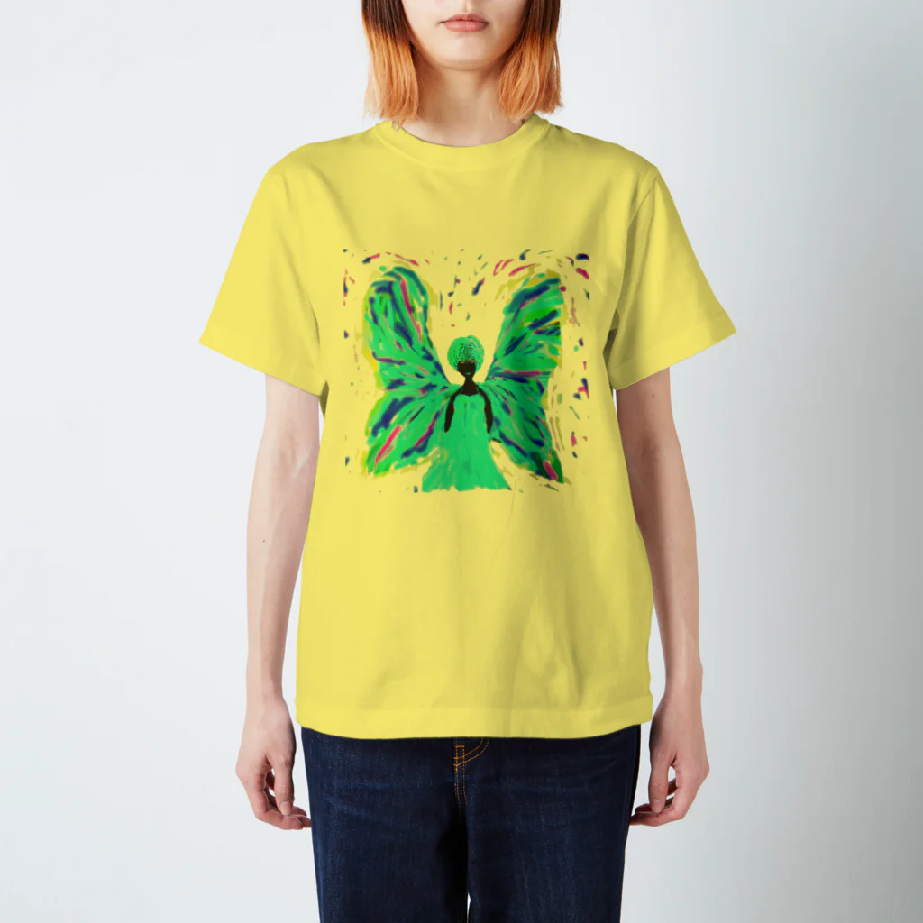 むちまるのRainbow Butterfly(blue スタンダードTシャツ