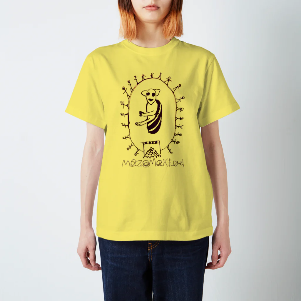 野口清村 / Noguchi Shimuraのコアラの運動会(黒線)Tシャツ スタンダードTシャツ