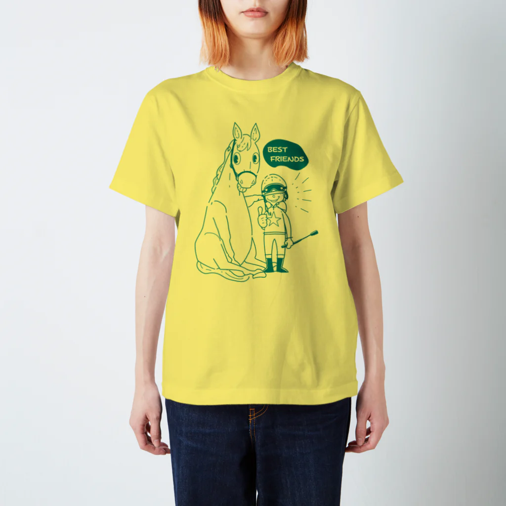 UMANIACのBEST FRIENDS Tシャツ（単色・プリント大きめ） Regular Fit T-Shirt