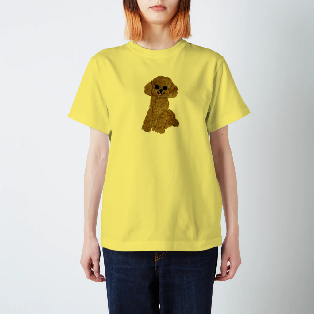 Panda factoryの刺繍のトイプードル スタンダードTシャツ