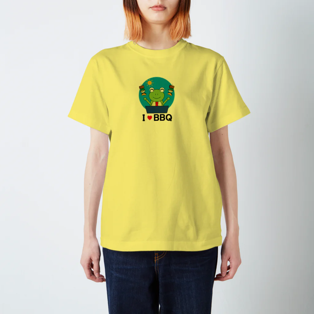 🐸かえるさんと仲間たち🐸のBBQ大好きかえるさん スタンダードTシャツ