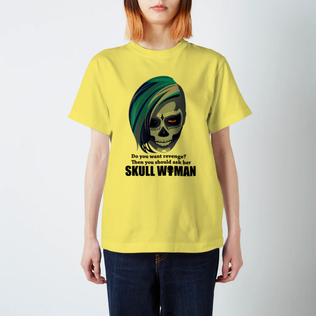 月が輝くこんな夜にのSkull woman スタンダードTシャツ