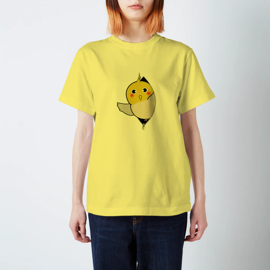 chicodeza by suzuriのオカメインコちゃんがこんにちわ Regular Fit T-Shirt