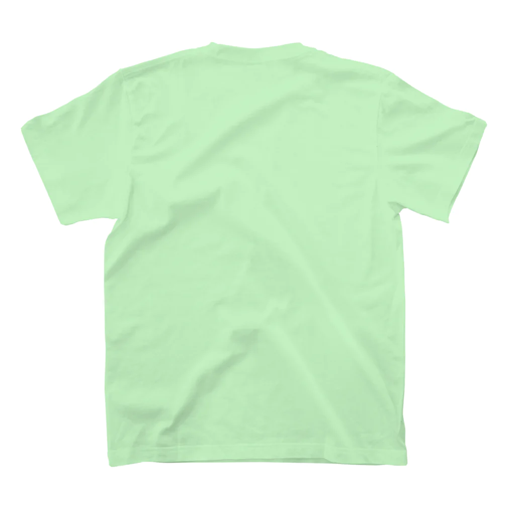 NIKORASU GOのユーモアダジャレデザイン「肉ジャガー」 スタンダードTシャツの裏面