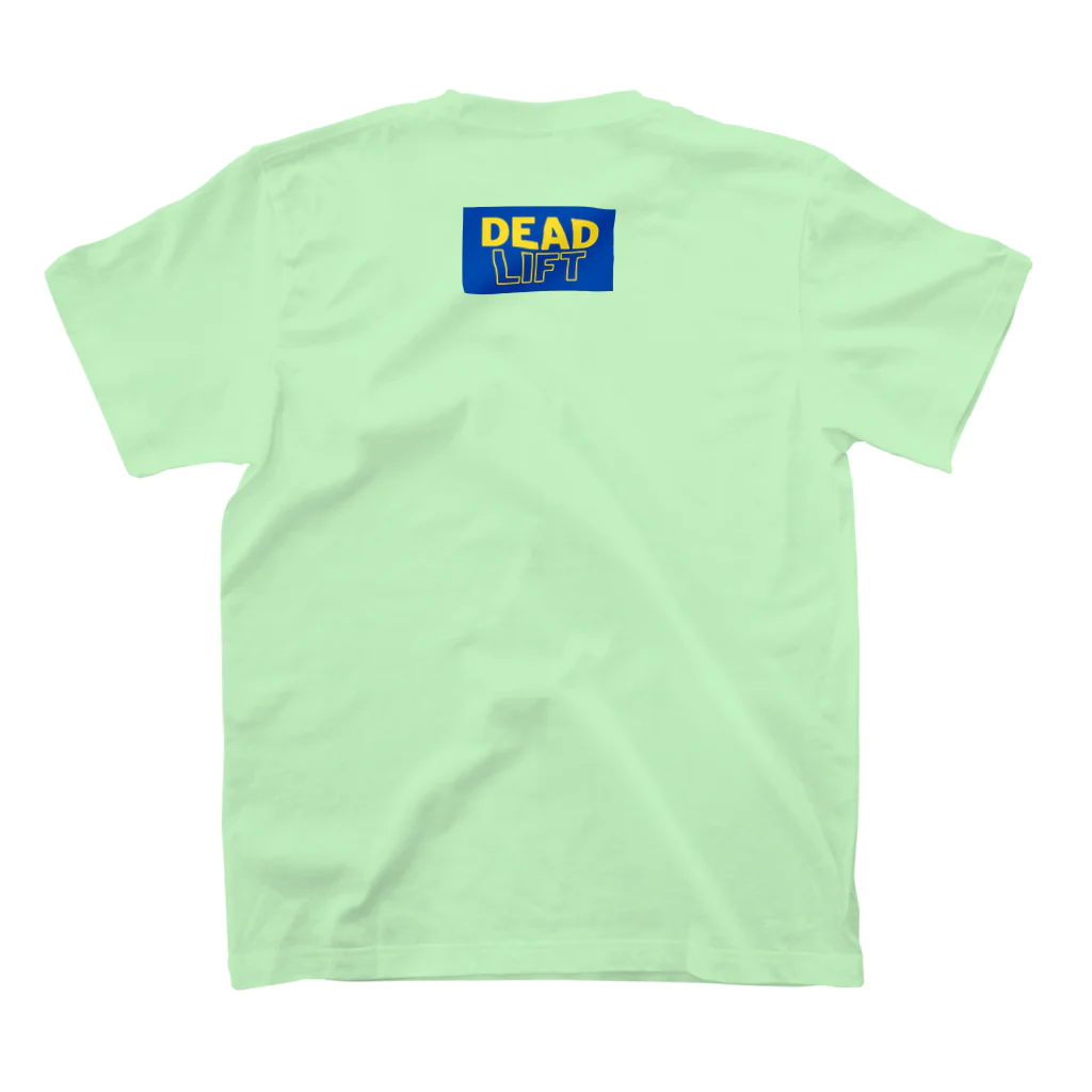 筋トレとサウナが好きのDEADLIFT(青と黄) Regular Fit T-Shirtの裏面