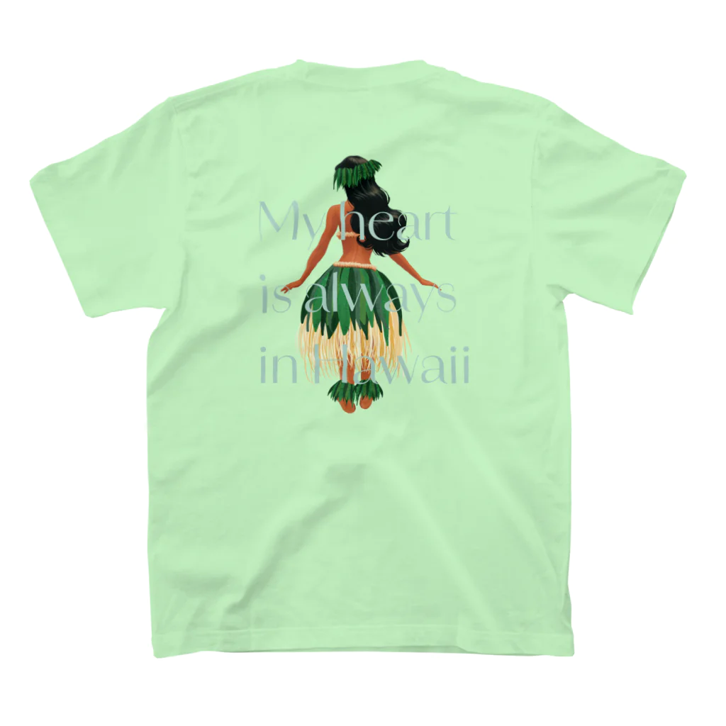 Maison Hula ParadisのMy Heart is Always in Hawaii スタンダードTシャツの裏面