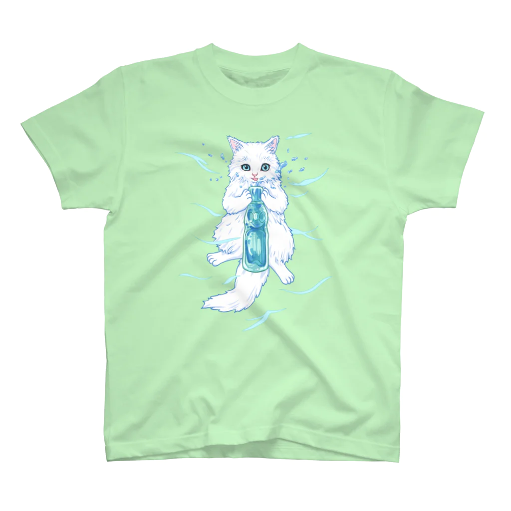 nya-mew（ニャーミュー）のラムネちゃん スタンダードTシャツ